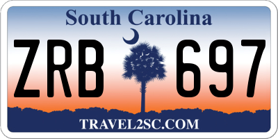 SC license plate ZRB697