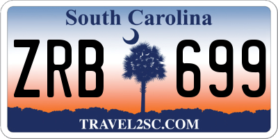 SC license plate ZRB699