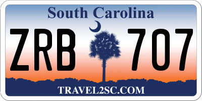 SC license plate ZRB707