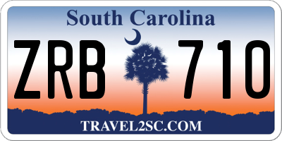 SC license plate ZRB710