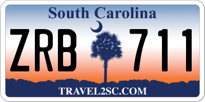 SC license plate ZRB711