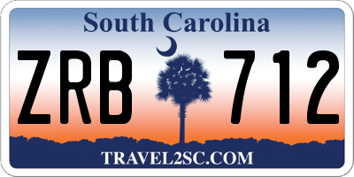 SC license plate ZRB712