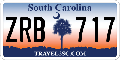 SC license plate ZRB717