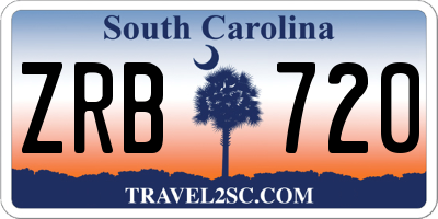 SC license plate ZRB720