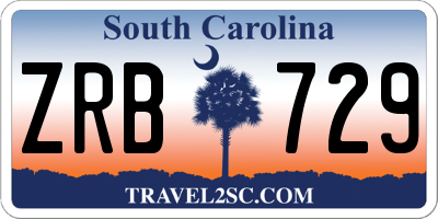 SC license plate ZRB729