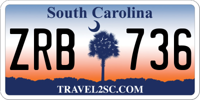 SC license plate ZRB736