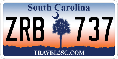 SC license plate ZRB737