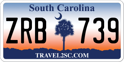 SC license plate ZRB739