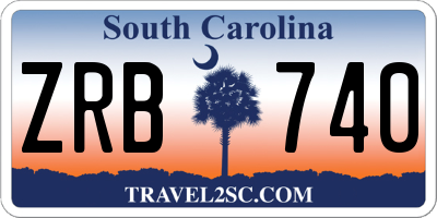 SC license plate ZRB740