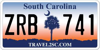 SC license plate ZRB741