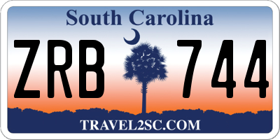 SC license plate ZRB744