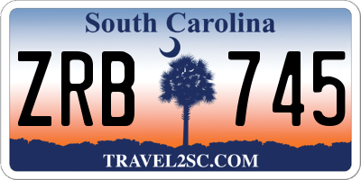SC license plate ZRB745