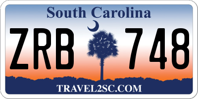 SC license plate ZRB748