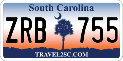 SC license plate ZRB755