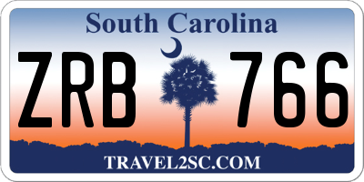SC license plate ZRB766