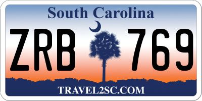 SC license plate ZRB769