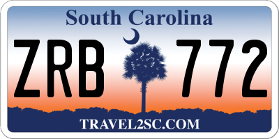 SC license plate ZRB772