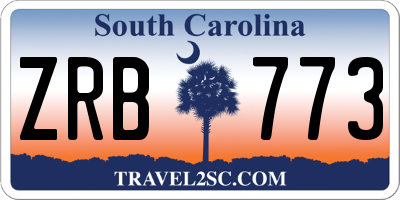 SC license plate ZRB773