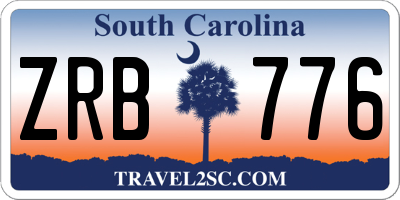 SC license plate ZRB776