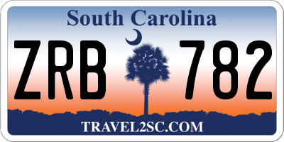 SC license plate ZRB782