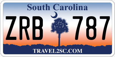 SC license plate ZRB787