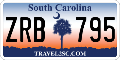 SC license plate ZRB795