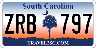 SC license plate ZRB797