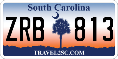 SC license plate ZRB813