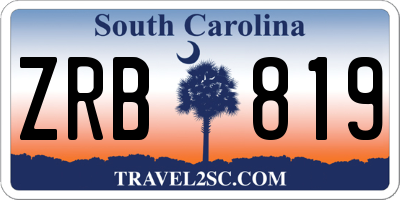SC license plate ZRB819
