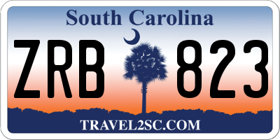 SC license plate ZRB823