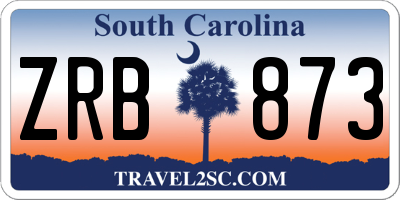 SC license plate ZRB873