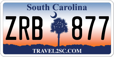 SC license plate ZRB877