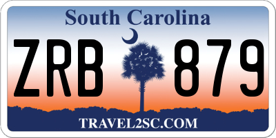 SC license plate ZRB879