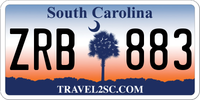 SC license plate ZRB883