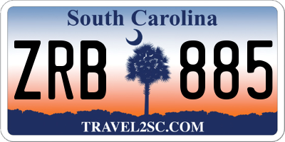 SC license plate ZRB885