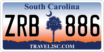 SC license plate ZRB886