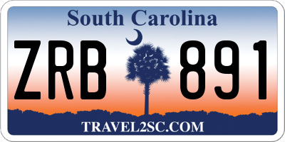 SC license plate ZRB891