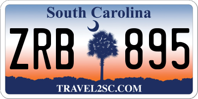 SC license plate ZRB895