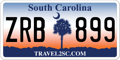 SC license plate ZRB899