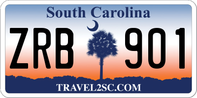 SC license plate ZRB901
