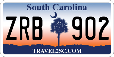 SC license plate ZRB902