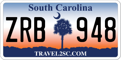 SC license plate ZRB948