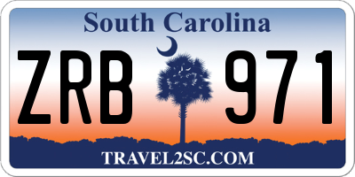 SC license plate ZRB971