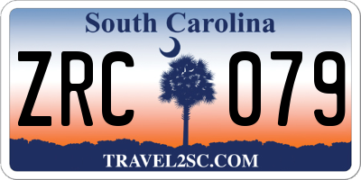 SC license plate ZRC079