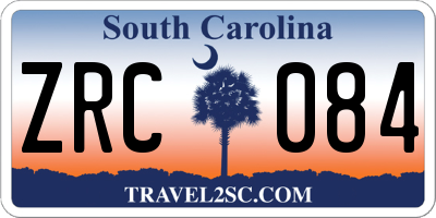 SC license plate ZRC084