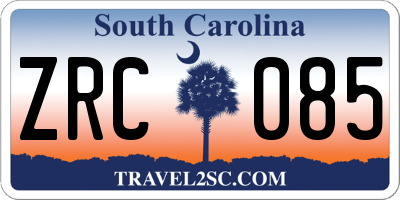 SC license plate ZRC085