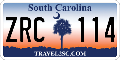 SC license plate ZRC114