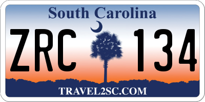 SC license plate ZRC134