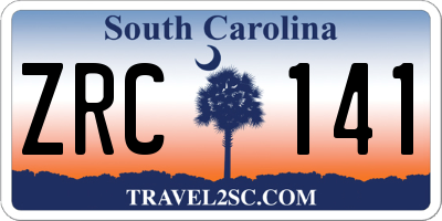 SC license plate ZRC141
