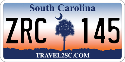 SC license plate ZRC145